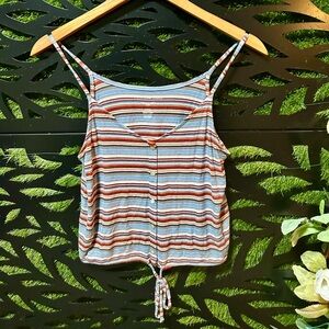 ✅AE  Crop Striped Tank Top, Women's Size Small